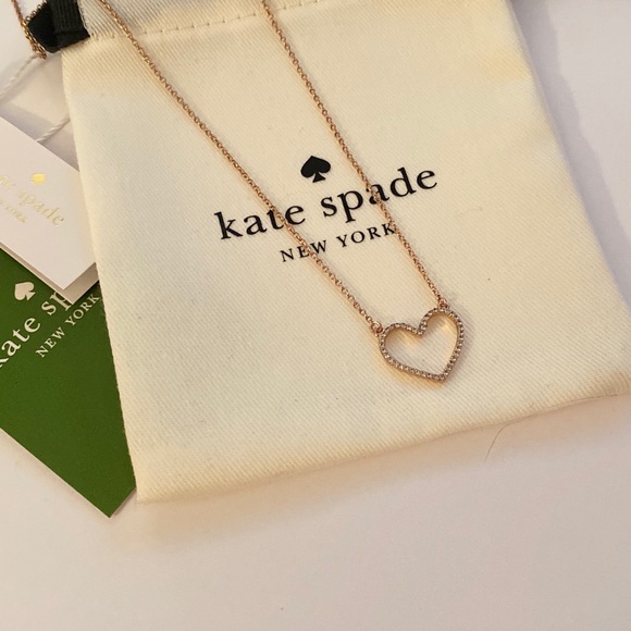 kate spade Jewelry - Kate Spade pave heart necklace